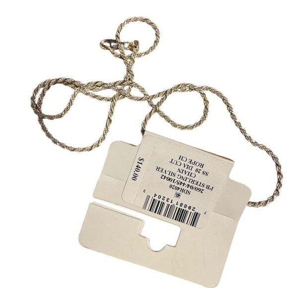 Giani Bernini Sterling Silver Diamond cut rope chain 20” Necklace - Picture 3 of 8